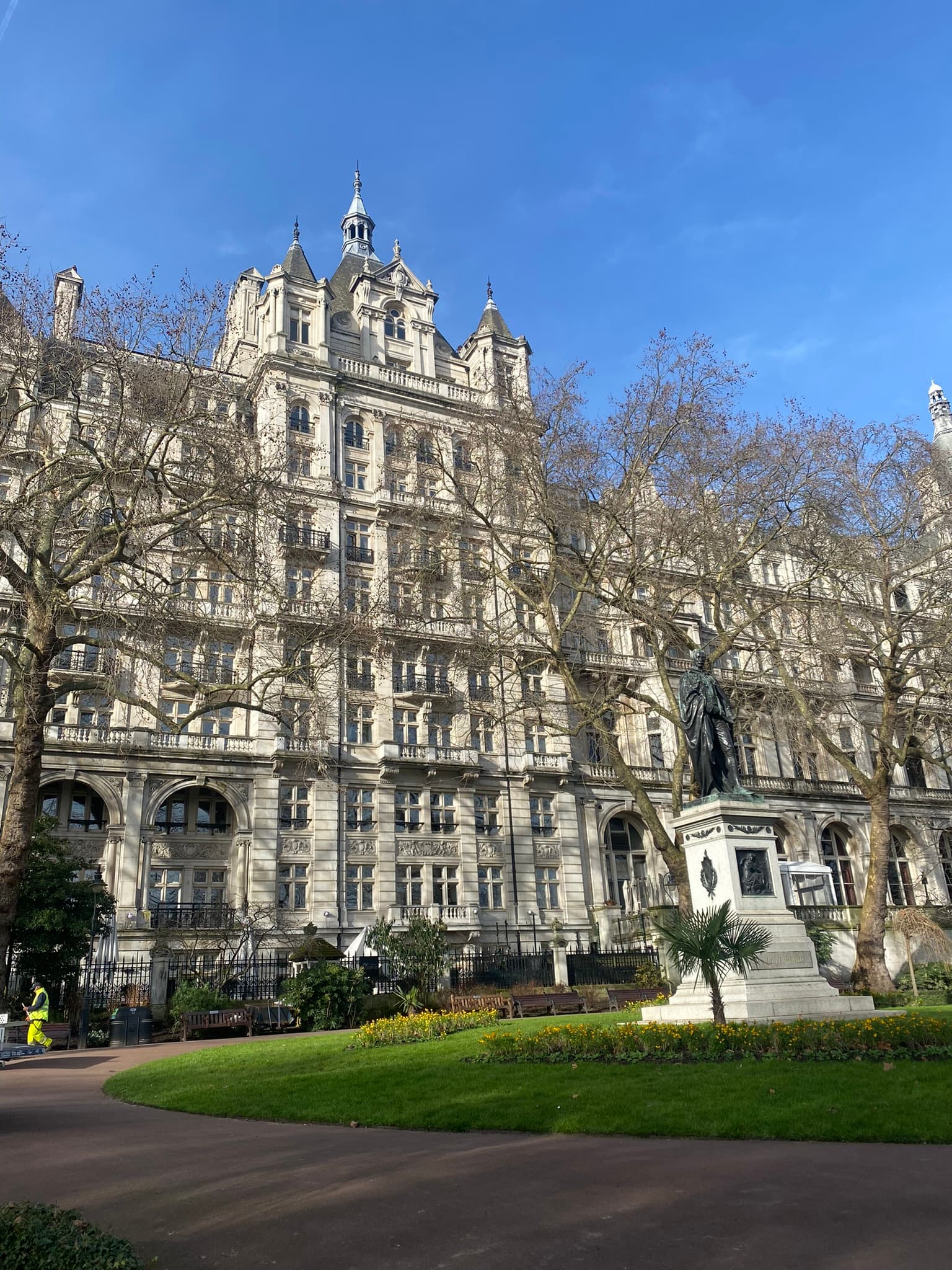 Whitehall Court from Victoria Embankment Gardens